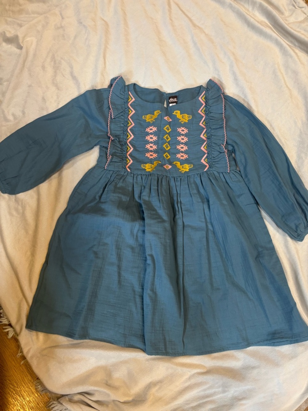 Tea Collection blue embroidered dress 6